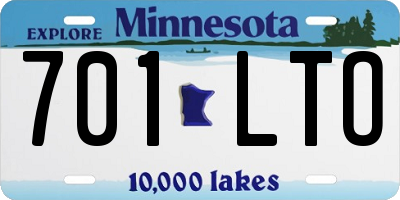 MN license plate 701LTO