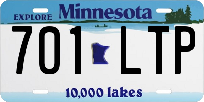 MN license plate 701LTP