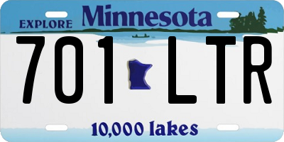 MN license plate 701LTR