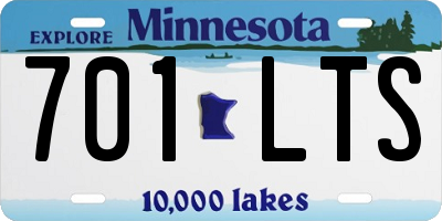 MN license plate 701LTS
