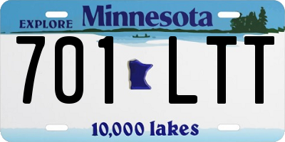 MN license plate 701LTT