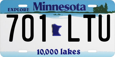 MN license plate 701LTU