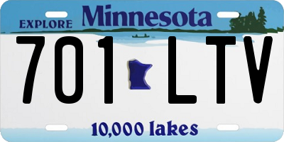 MN license plate 701LTV