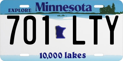 MN license plate 701LTY