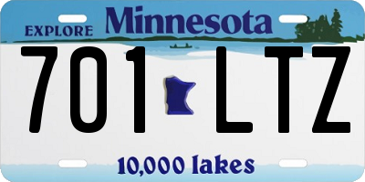 MN license plate 701LTZ