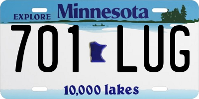 MN license plate 701LUG