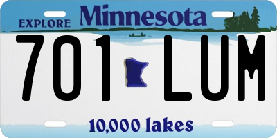 MN license plate 701LUM
