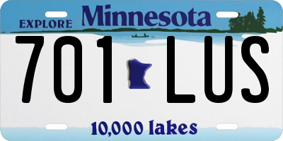 MN license plate 701LUS