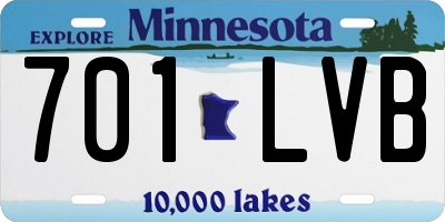 MN license plate 701LVB