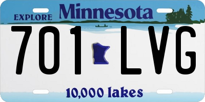 MN license plate 701LVG