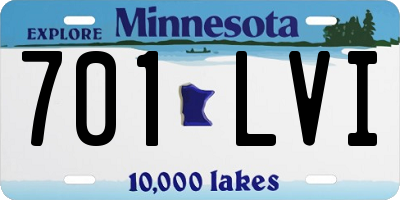 MN license plate 701LVI