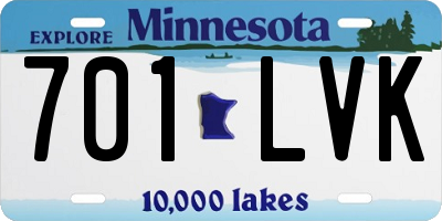 MN license plate 701LVK