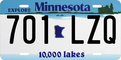 MN license plate 701LZQ