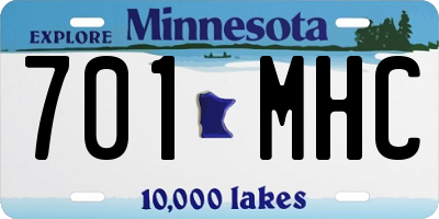 MN license plate 701MHC