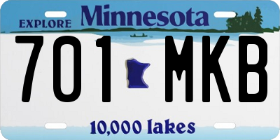 MN license plate 701MKB