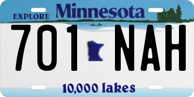 MN license plate 701NAH
