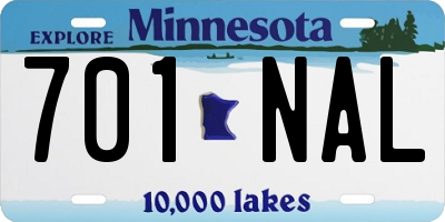 MN license plate 701NAL