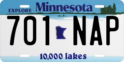 MN license plate 701NAP