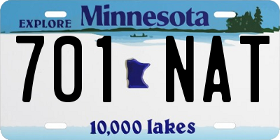 MN license plate 701NAT