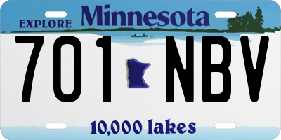MN license plate 701NBV