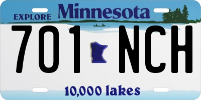 MN license plate 701NCH