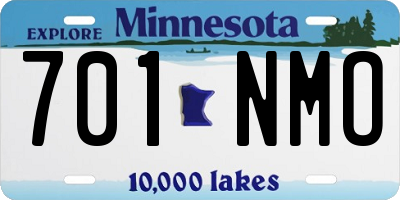MN license plate 701NMO