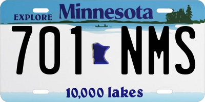 MN license plate 701NMS