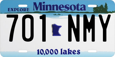 MN license plate 701NMY