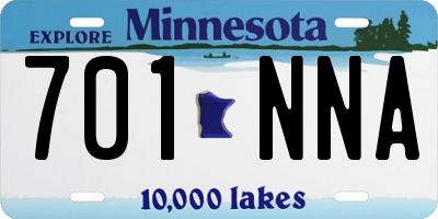 MN license plate 701NNA