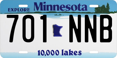 MN license plate 701NNB