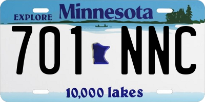 MN license plate 701NNC