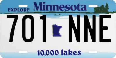 MN license plate 701NNE