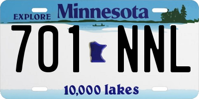 MN license plate 701NNL
