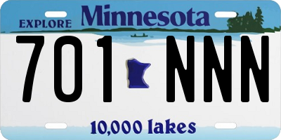 MN license plate 701NNN