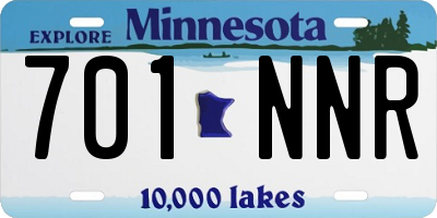 MN license plate 701NNR