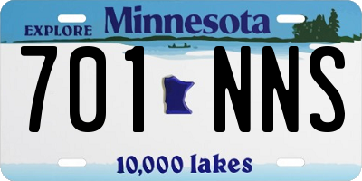 MN license plate 701NNS