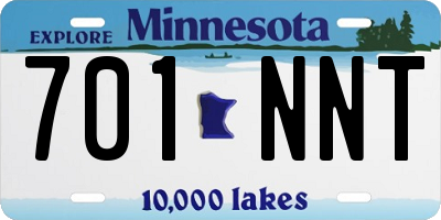 MN license plate 701NNT