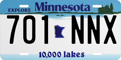 MN license plate 701NNX