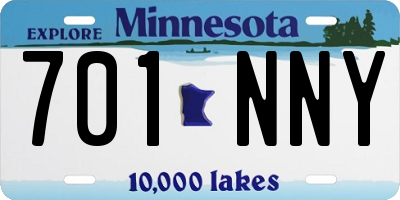 MN license plate 701NNY