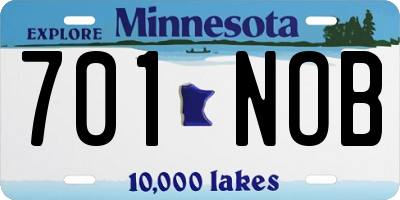 MN license plate 701NOB
