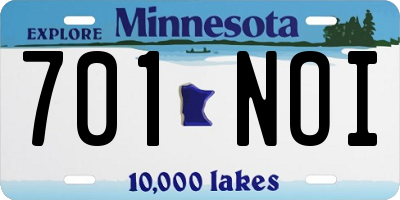 MN license plate 701NOI