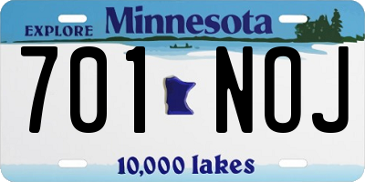 MN license plate 701NOJ