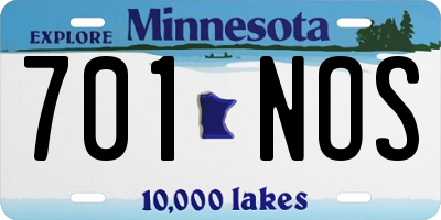 MN license plate 701NOS