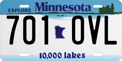 MN license plate 701OVL