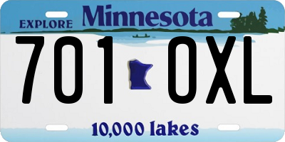 MN license plate 701OXL