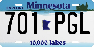 MN license plate 701PGL