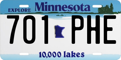MN license plate 701PHE