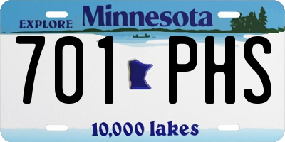 MN license plate 701PHS