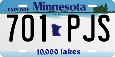 MN license plate 701PJS