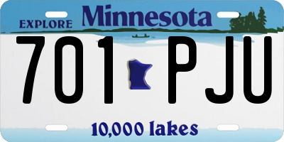 MN license plate 701PJU